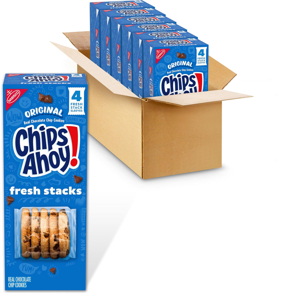 CHIPS AHOY Fresh Stacks six boxes ready for sharing.