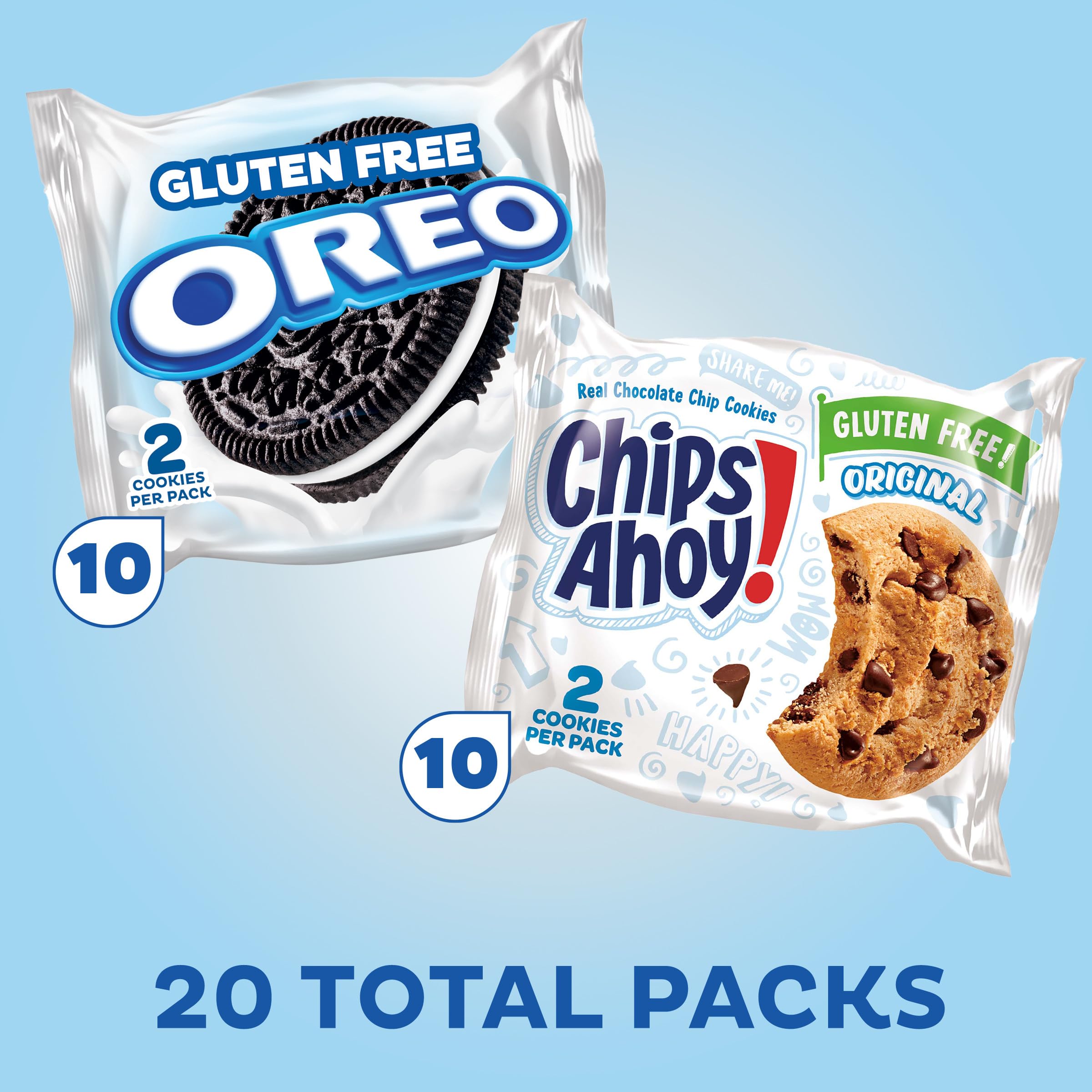 CHIPS AHOY! gluten-free chocolate chip cookies close-up, ideal for quick snacks
