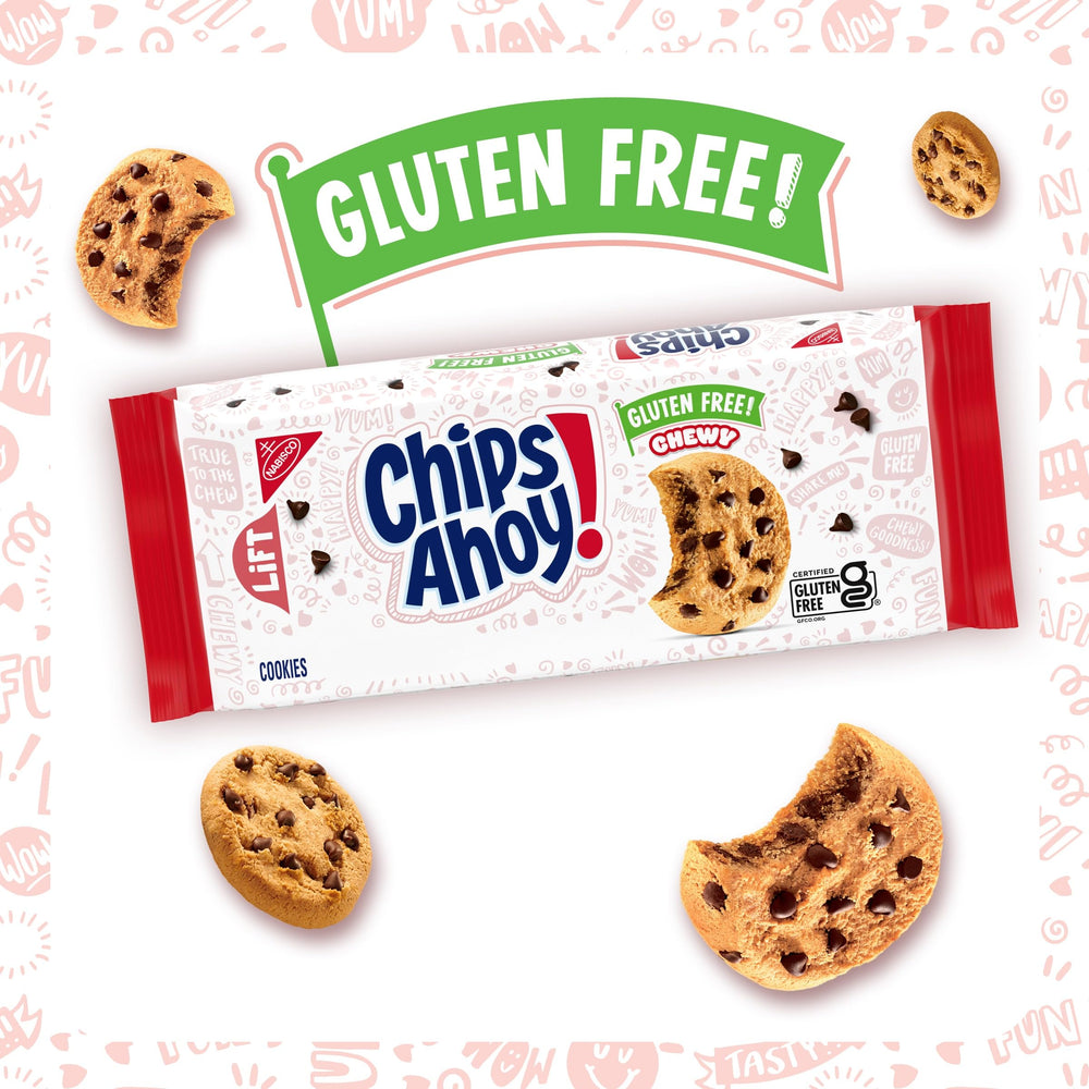 CHIPS AHOY! cookies with easy-pull tab maintaining freshness.