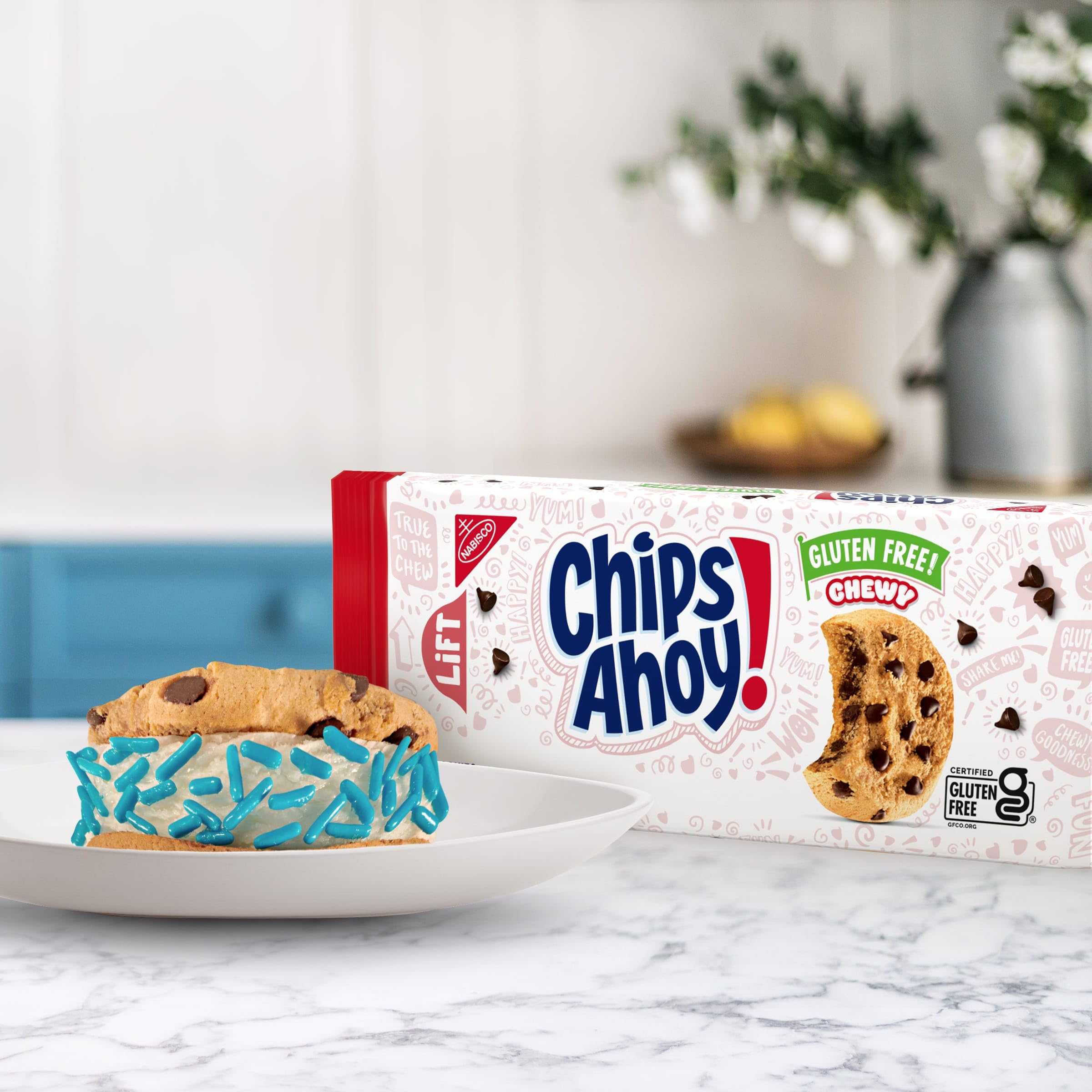 CHIPS AHOY! gluten free cookies ready for family sharing.