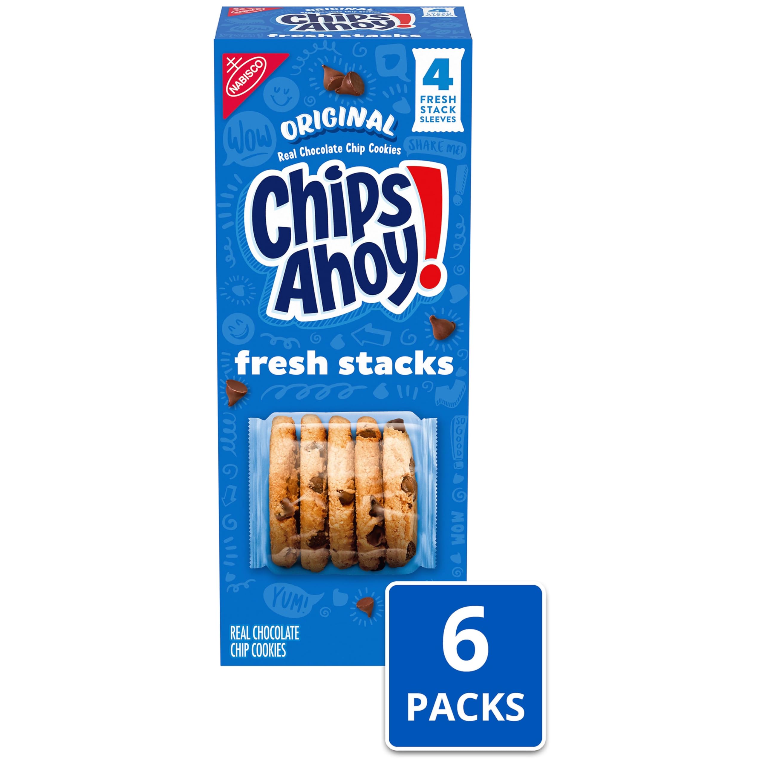Individually wrapped CHIPS AHOY cookies for on the go freshness.