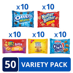 CHIPS AHOY! Mini cookies close-up, convenient mini servings for lunchboxes