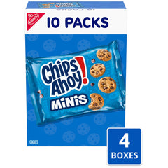 Chips Ahoy! Mini Cookies bulk case on display, perfect for stocking pantry.