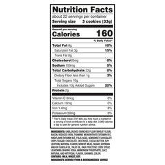 Close-up of real chocolate chips in Chips Ahoy! Original cookies for snacking.