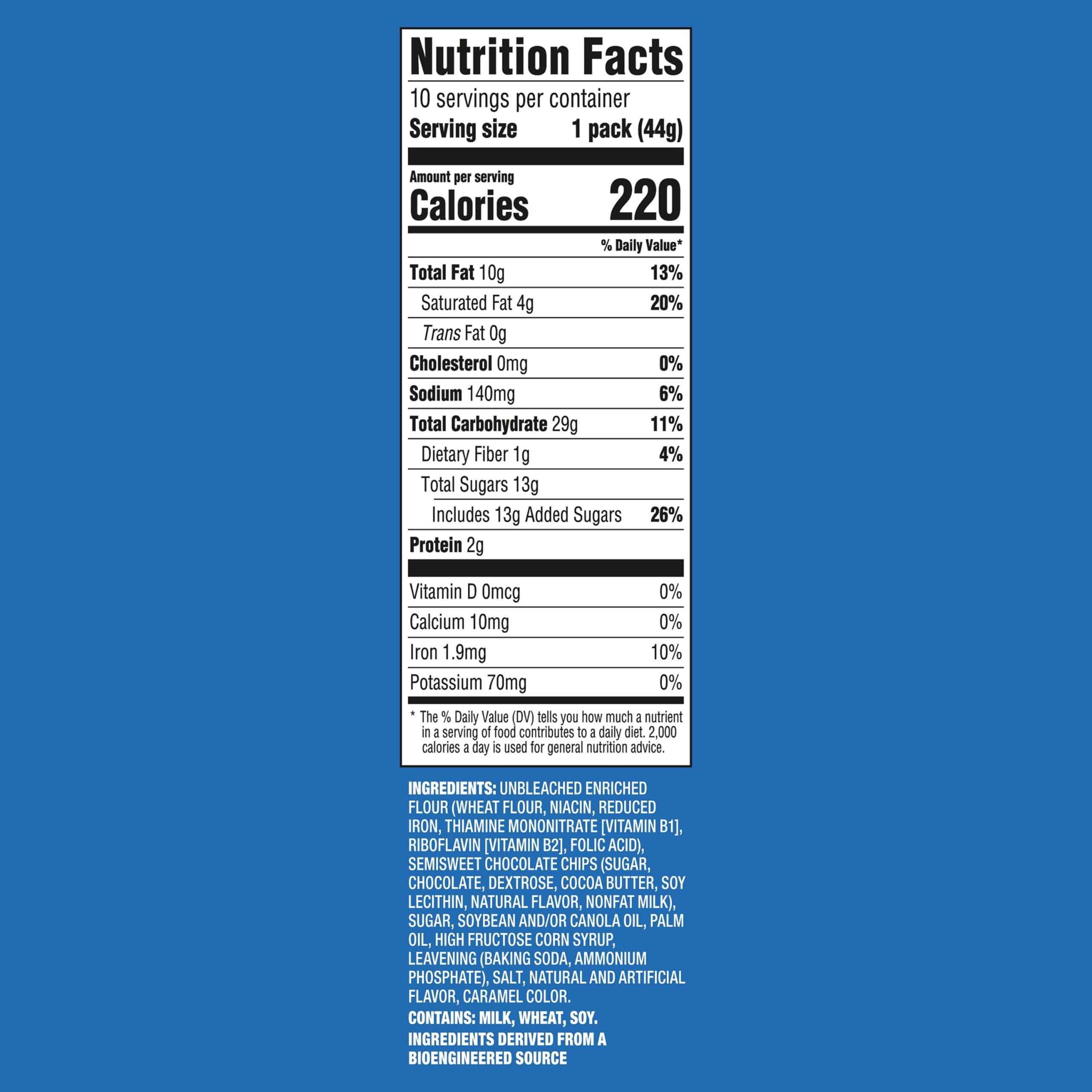 Chips Ahoy! Original four cookies per pack, convenient grab-and-go snack.