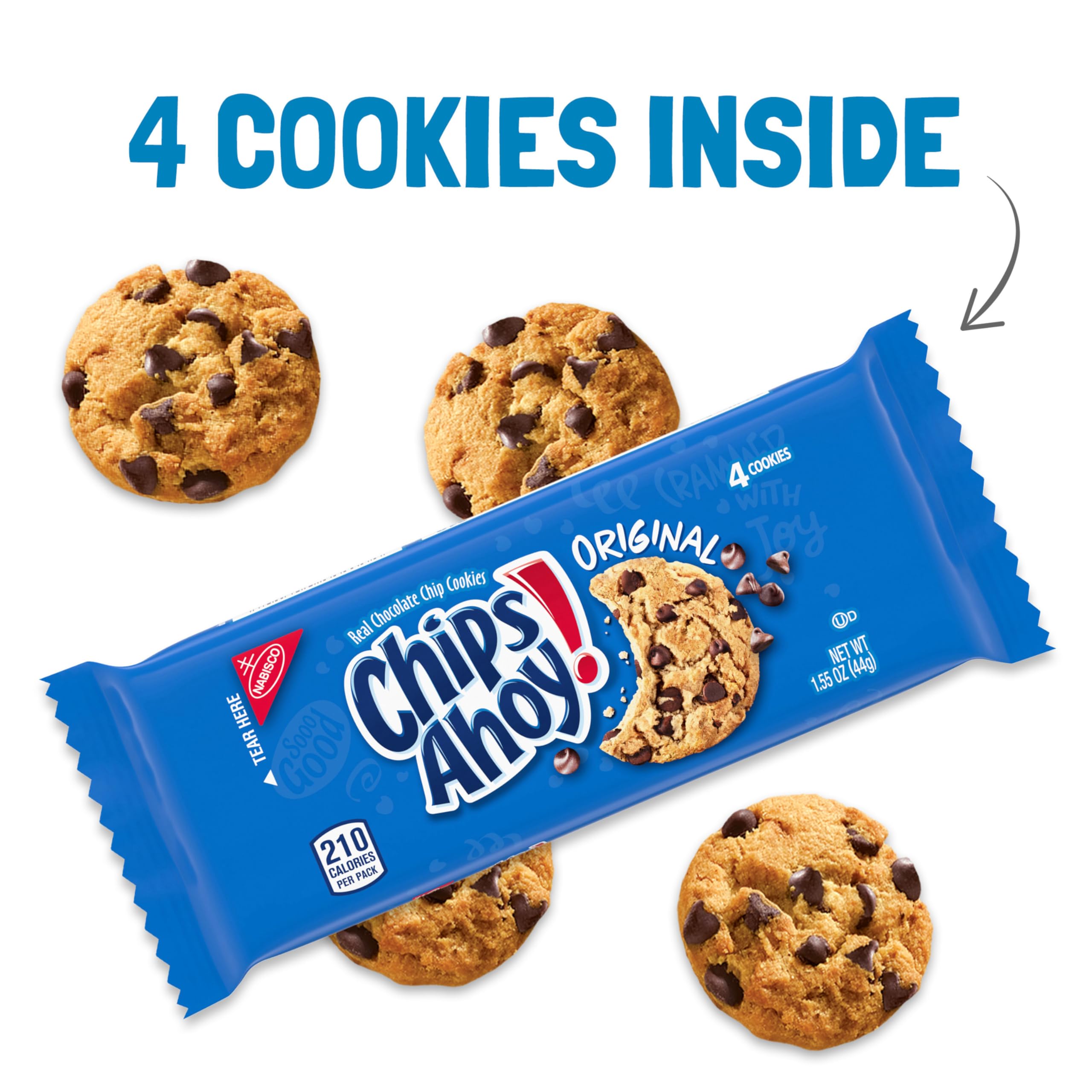 Chips Ahoy! Original kosher snack cookies suitable for sharing.
