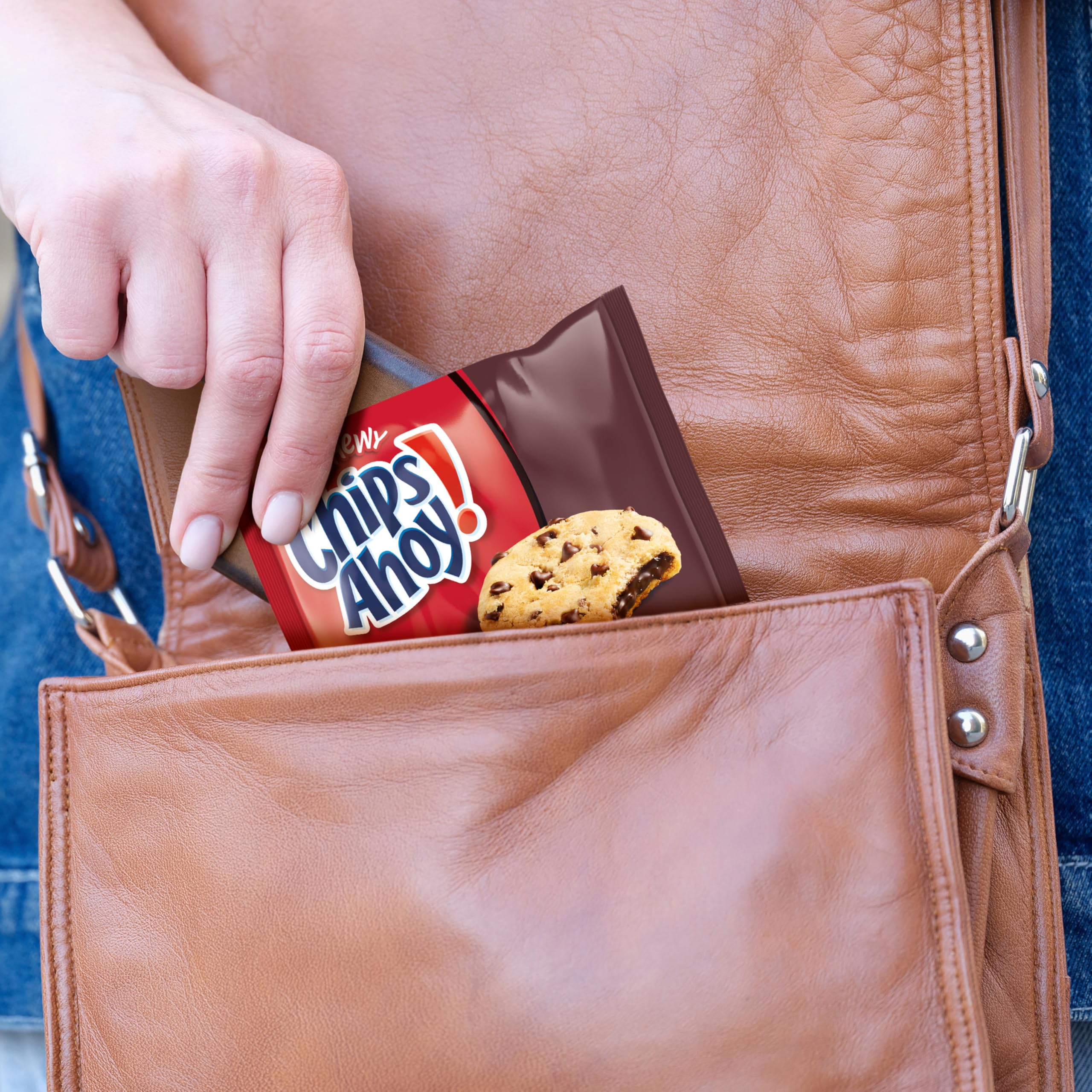 Chips Ahoy Snack Pack two cookies per pack display for quick on the go