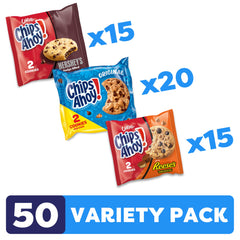 Chips Ahoy variety pack Hershey's Fudge Filled cookies close-up, soft center with fudgy richness