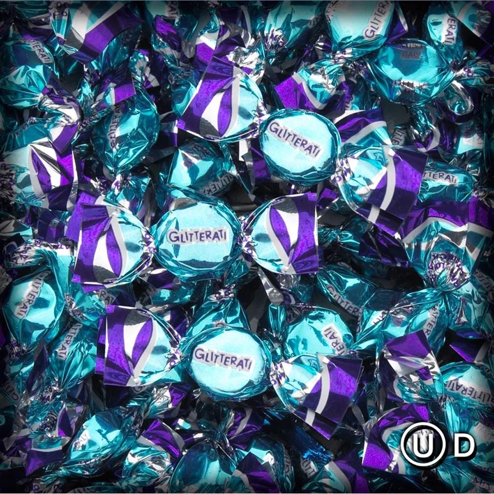 Resealable pouch keeps Glitterati mints fresh between uses.
