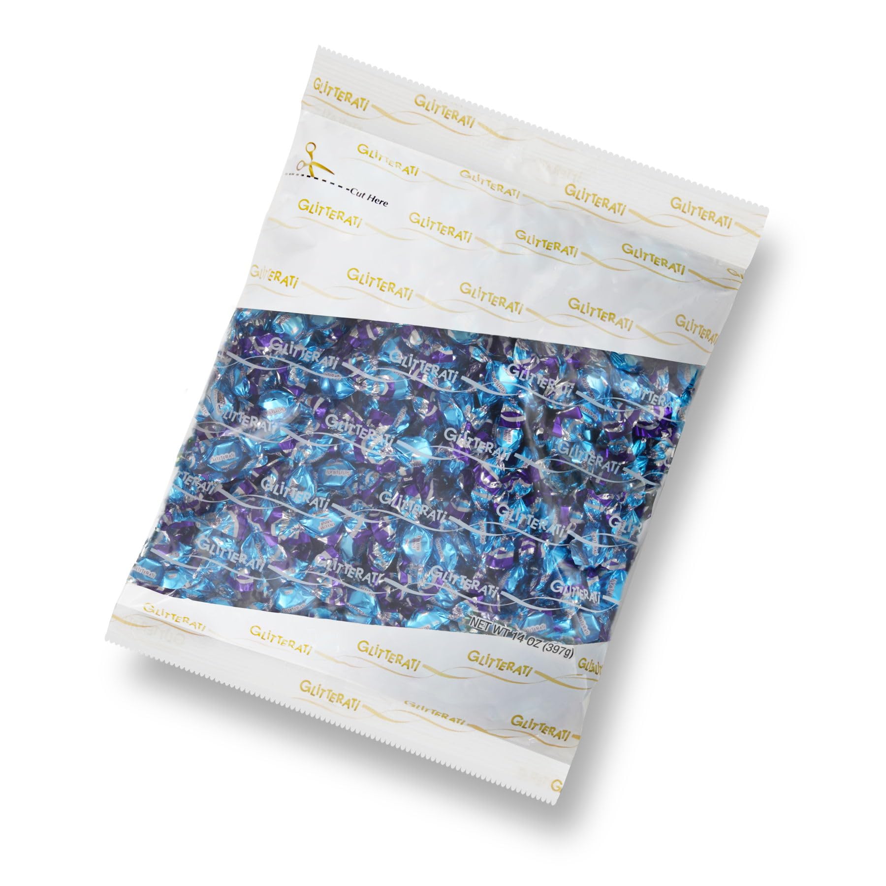 Individually wrapped Glitterati mints for fresh, on-the-go moments.