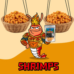 Chiramen Shrimp Toppings rehydrated in a pan reveal juicy texture for ramen.