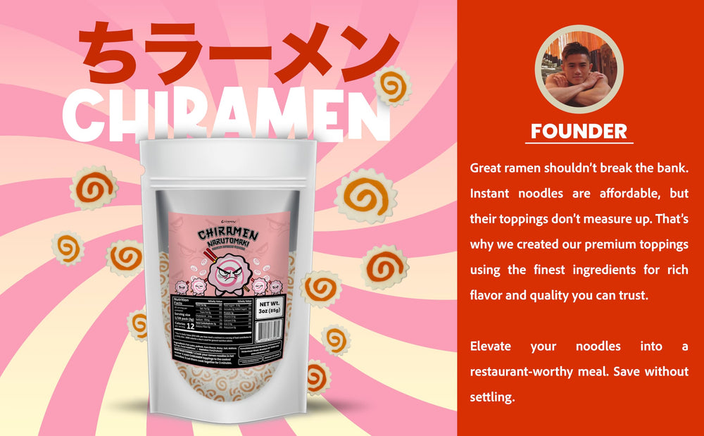 Chiramen udon garnish slices elevate miso soup visually.