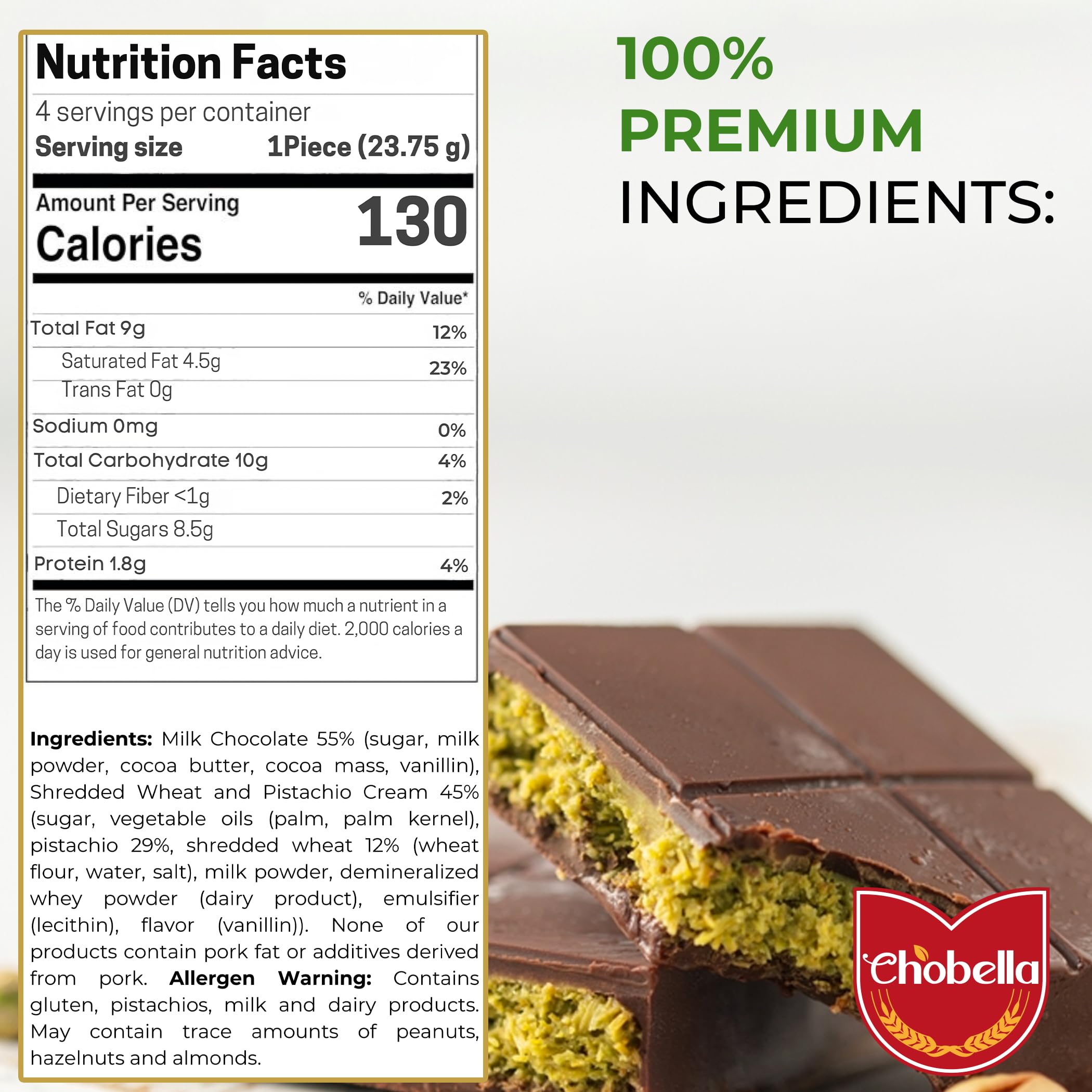Chobella Dubai Pistachio Chocolate Bar kataifi crisp shot for crunchy contrast