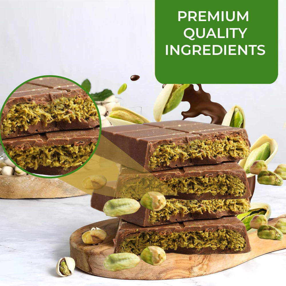 Chobella Dubai Chocolate Bar texture close-up with crisp kataifi
