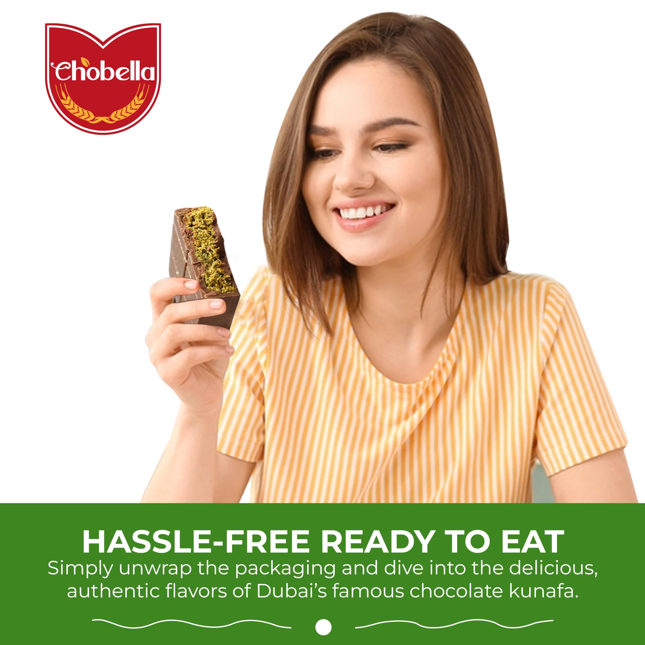 Chobella Dubai Wrapped Bar emphasizing on-the-go convenience