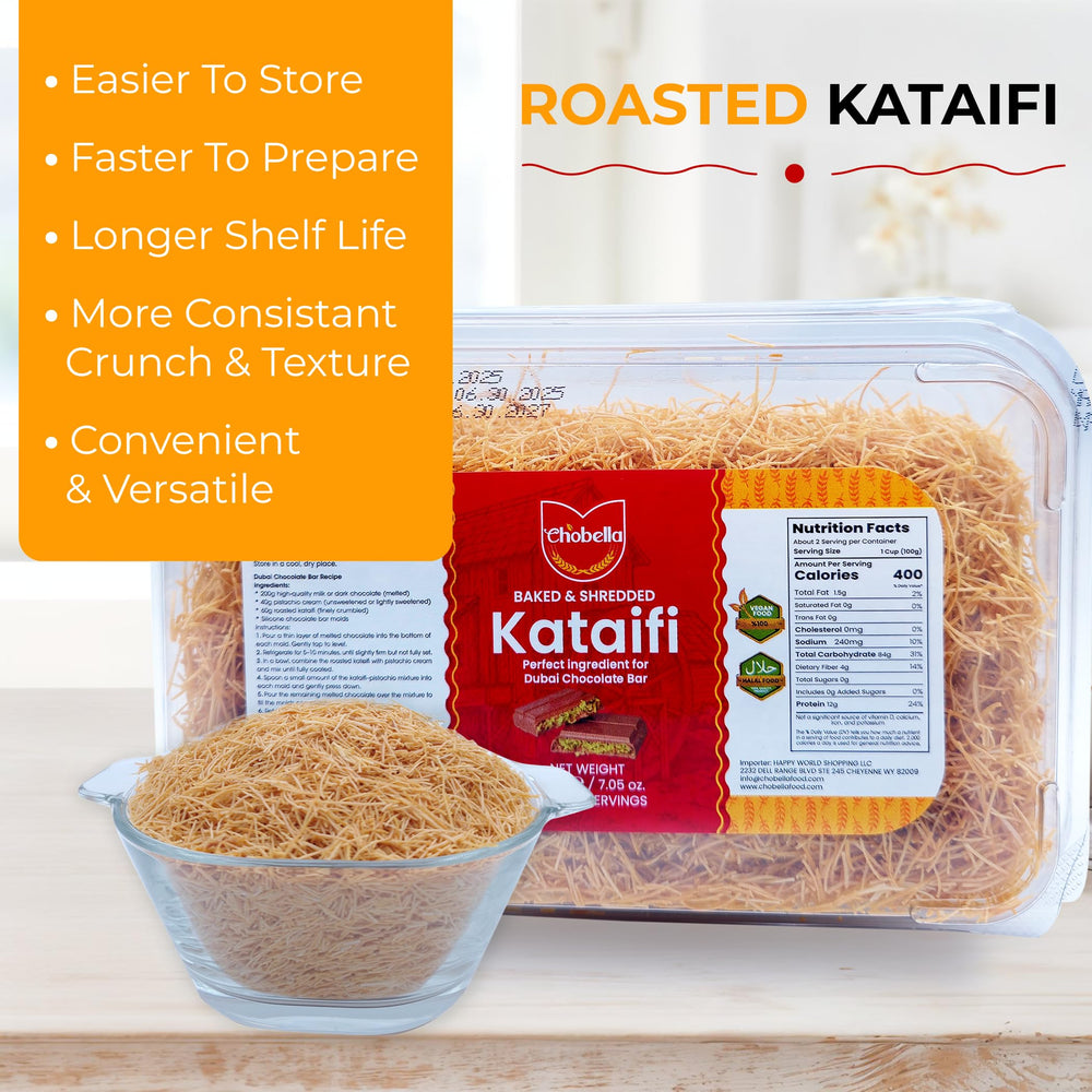 Kataifi-based dessert topping to elevate cakes and mousse.