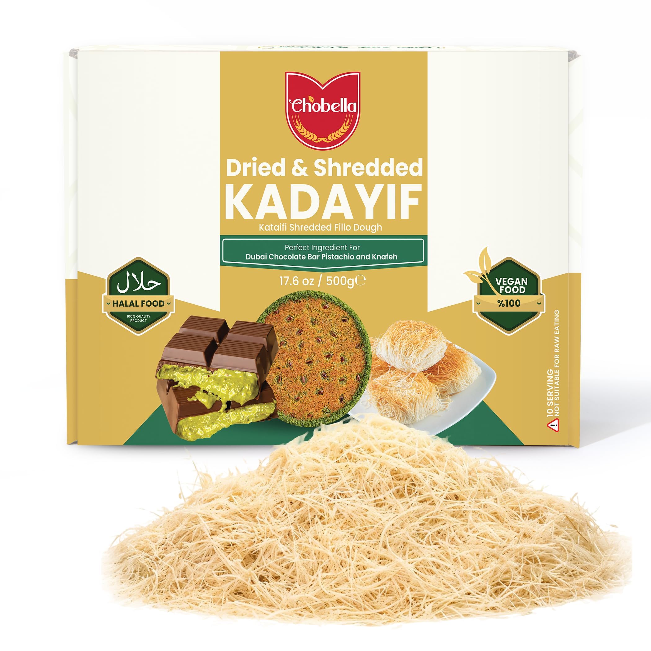 Chobella Kataifi dried shredded 500g for authentic kunafa and crispy pastries.