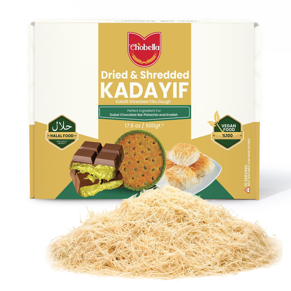 Chobella Kataifi dried shredded 500g for authentic kunafa and crispy pastries.