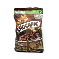Chocapic Wholegrain chocolate cereal pack ready for a quick breakfast option.