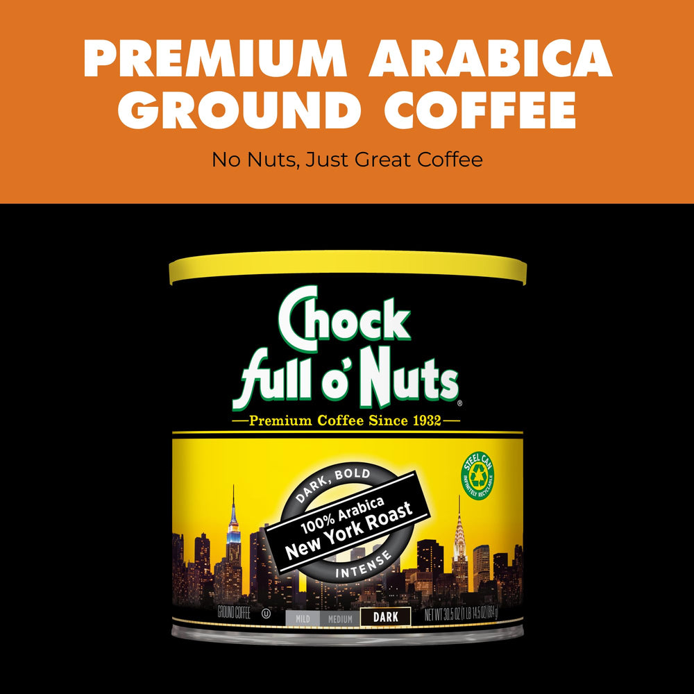 Chock-full-o-nuts New York Roast drip coffee for everyday use