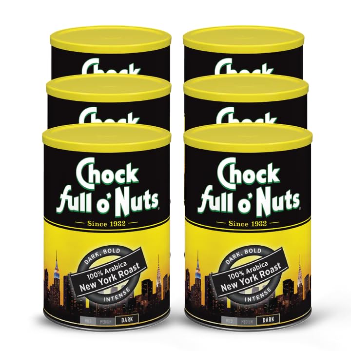 Chock Full o' Nuts New York Roast coffee in a steel can preserving freshness and aroma