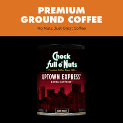 Chock Full o'Nuts Uptown Express drip coffee brewing with deep, balanced flavor.