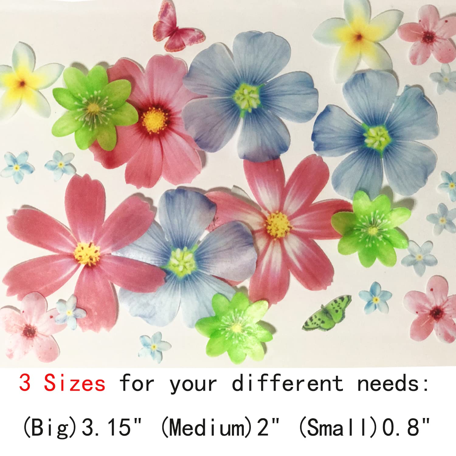 CHOCKACAKE edible flowers toppers medium size decorate cupcakes beautifully