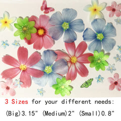CHOCKACAKE edible flowers toppers medium size decorate cupcakes beautifully