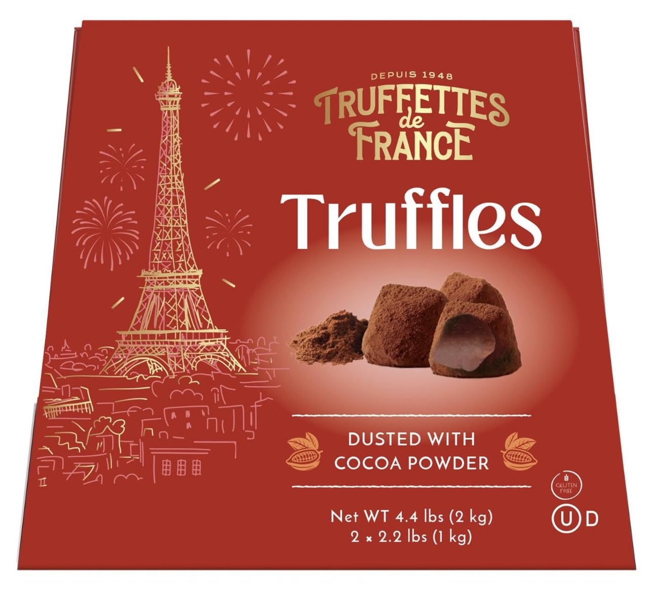 Chocmod Truffettes de France gift box, two elegant chocolate boxes, ideal for gifting.