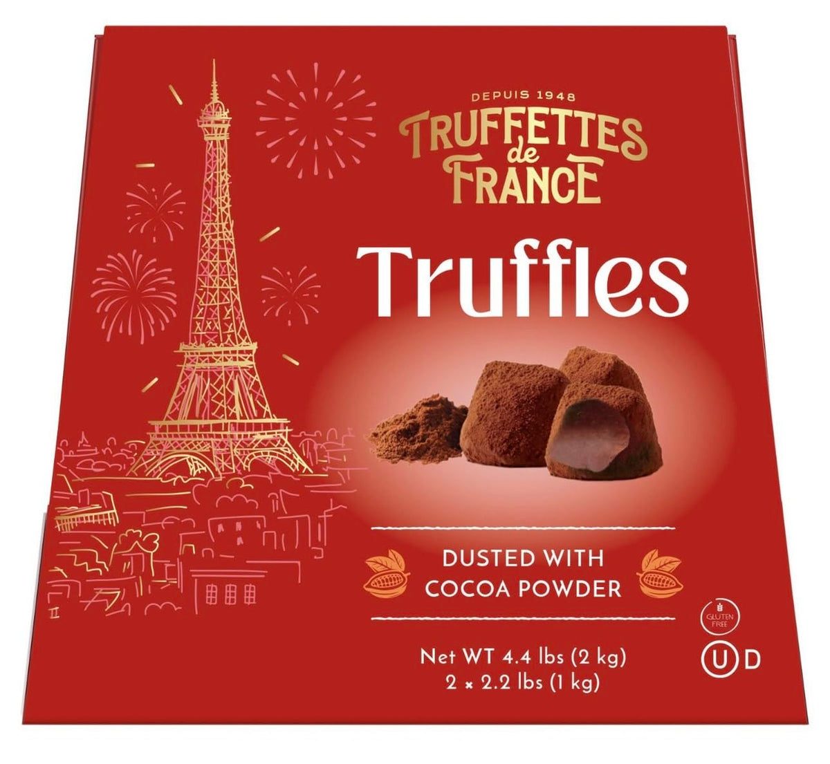 Chocmod Truffettes de France gift box, two elegant chocolate boxes, ideal for gifting.