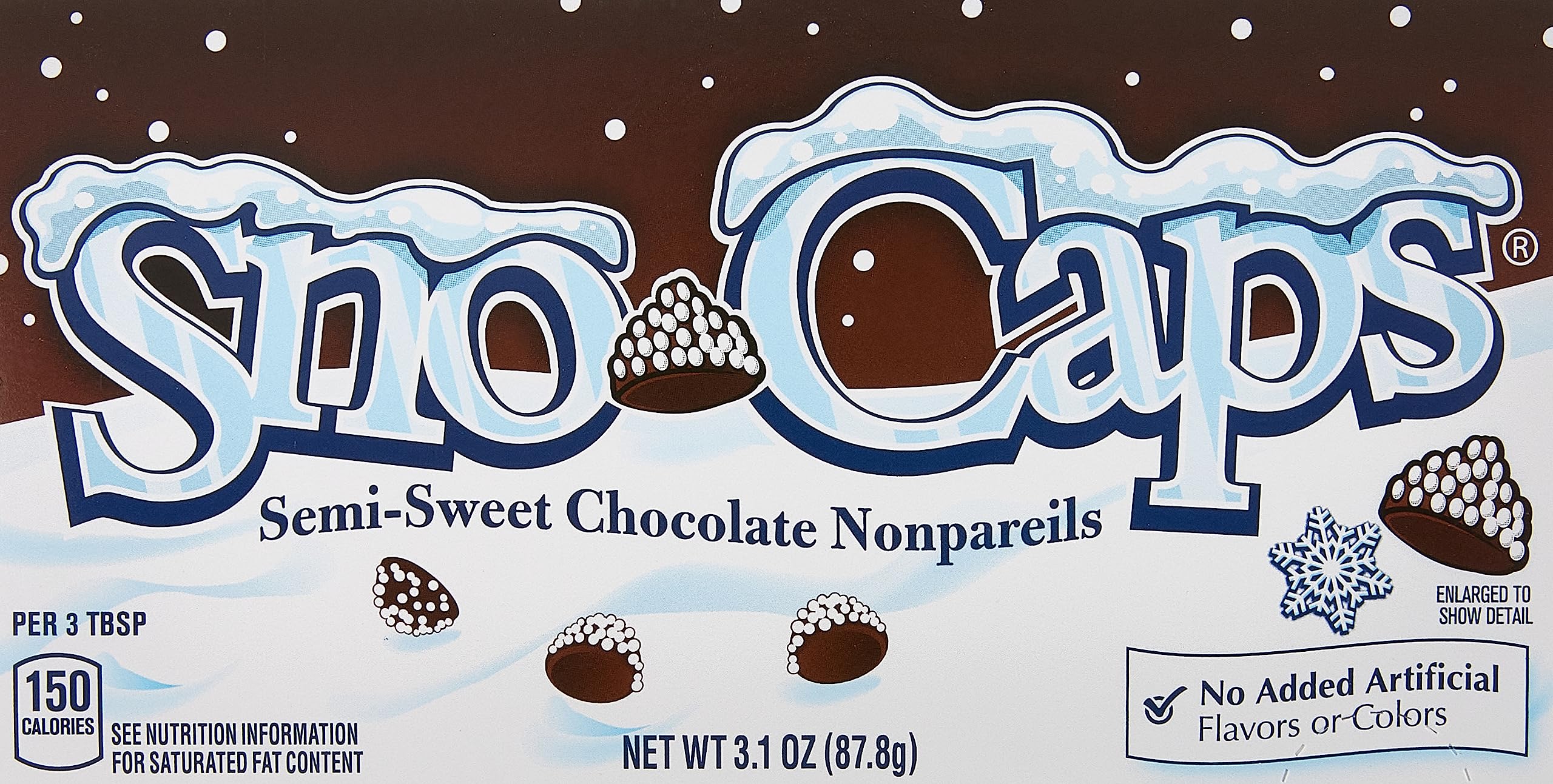 Chocola BB Snow Caps box front displaying a gift-ready chocolate treat.