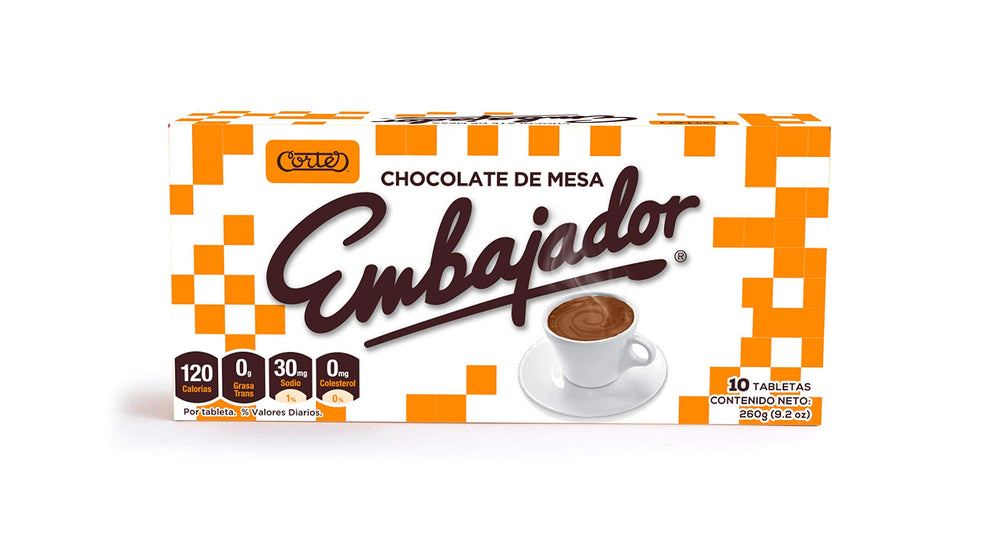 CHOCOLATE CORTÉS Embajador grate-friendly tablet for baking and dessert sauces.