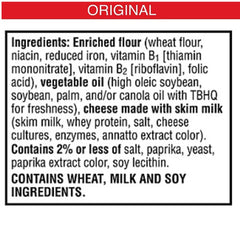 Chocolatto Cheez-It Original crackers close-up reveals golden baked texture and cheese crunch.
