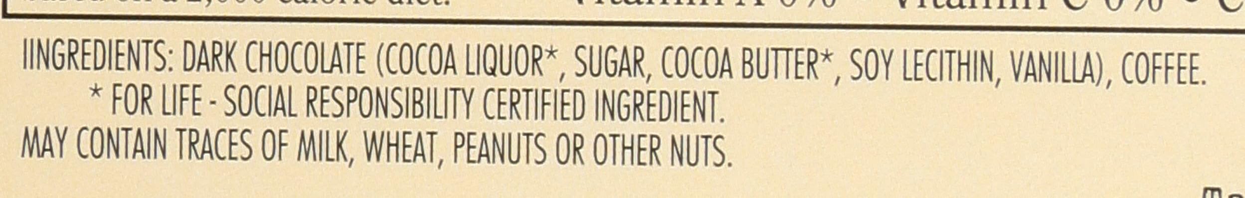 Chocolove 55 percent cocoa dark chocolate bar shows creamy finish