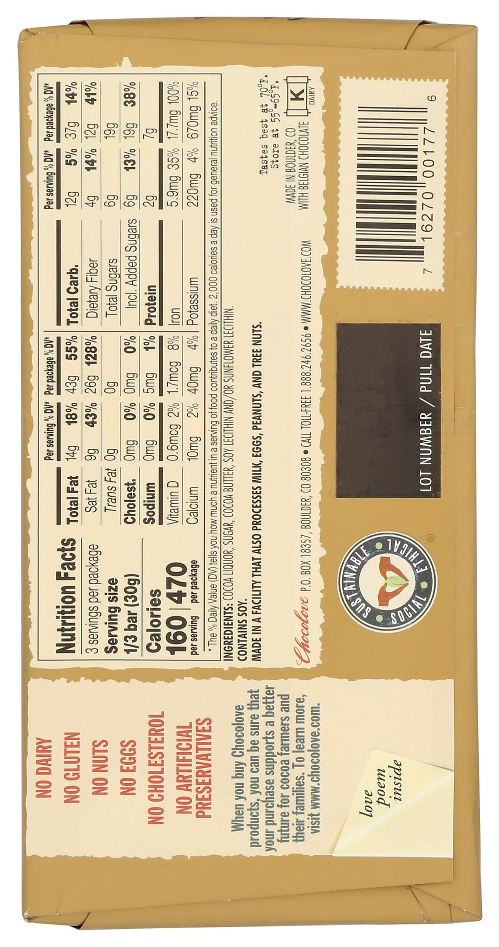 Chocolove extra strong dark bar unwrap shows convenient packaging for on-the-go indulgence.