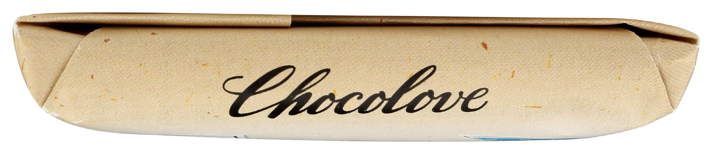 Chocolove milk chocolate with almonds and sea salt, open-pack shows balanced texture and aroma.