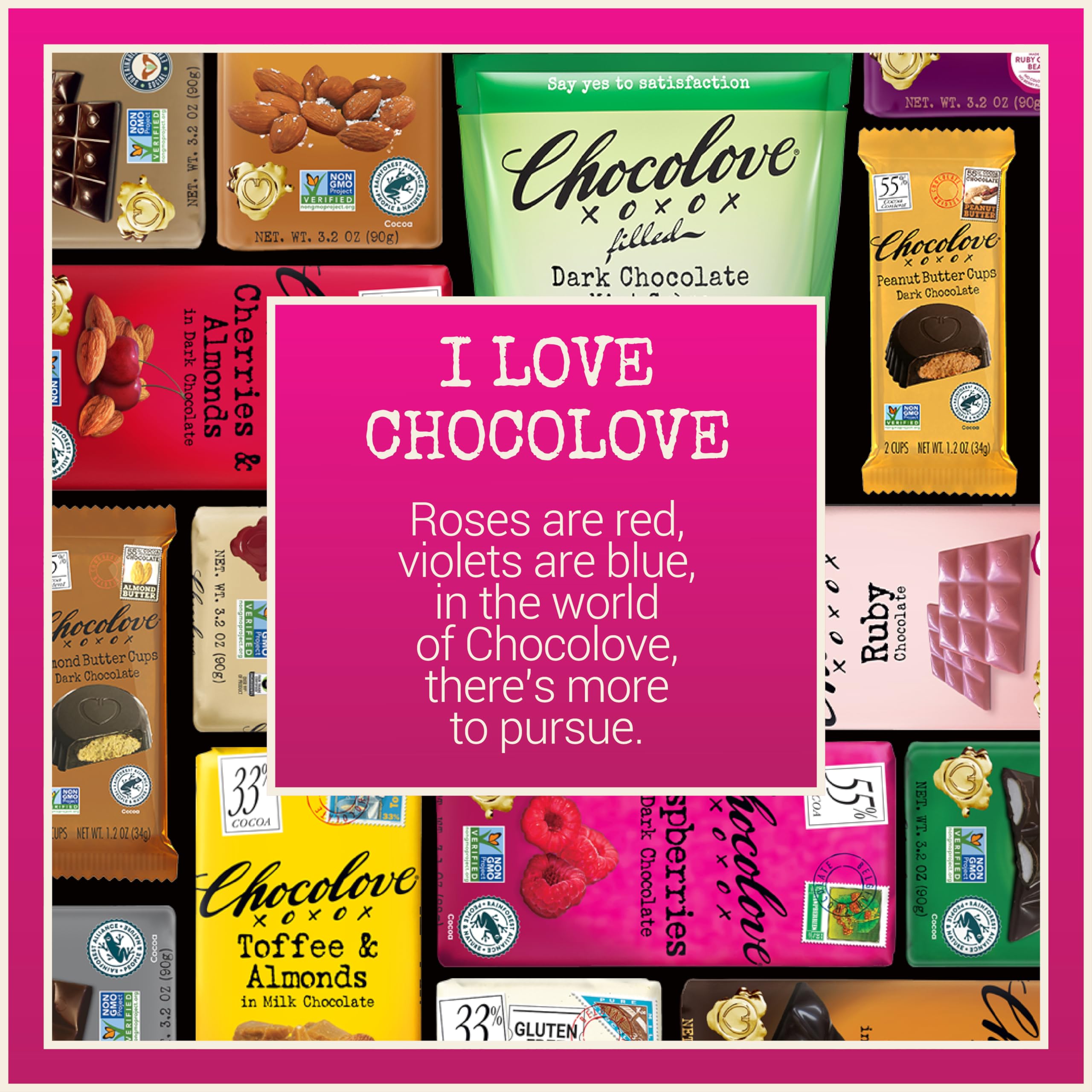Chocolove smooth chocolate texture closeup invites slow savoring.