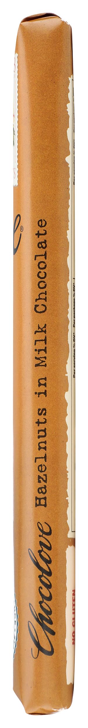 Chocolove XOXO Hazelnuts in Milk Chocolate Bar taste-profile image hints at creamy sweetness with nutty notes