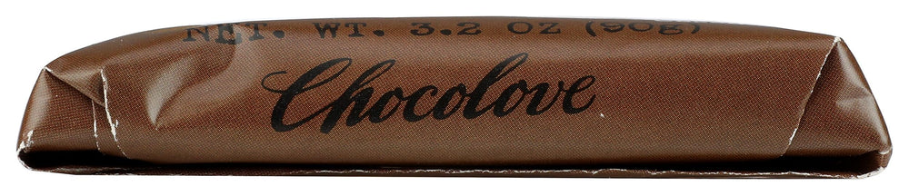 Chocolove Xoxox Bar on a grocery shelf, premium treat for shoppers.