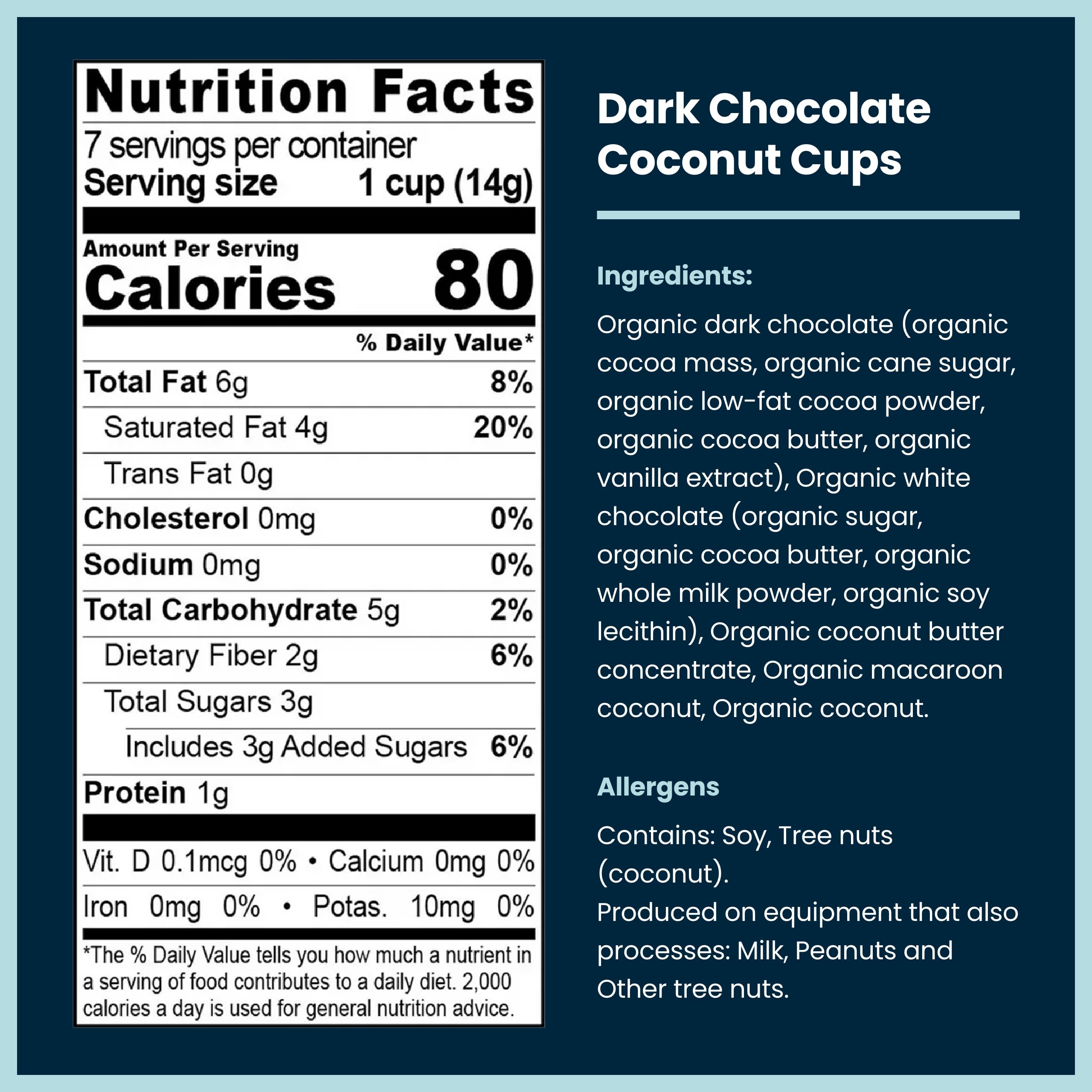 ChocXO coconut center in dark chocolate provides a creamy, island-inspired filling.
