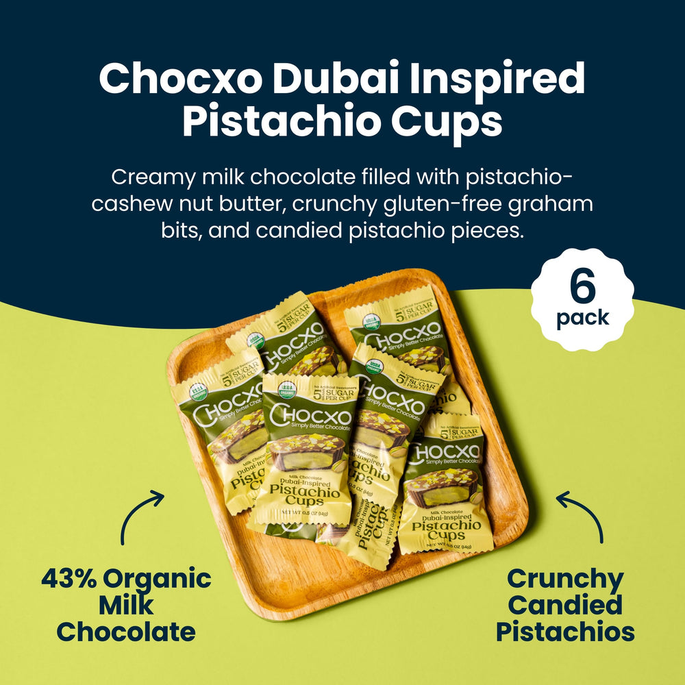 ChocXO pistachio butter center delivers creamy texture in every bite.