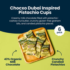 ChocXO pistachio butter center delivers creamy texture in every bite.