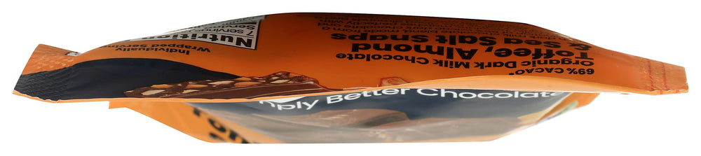 ChocXO Snaps ingredients shot emphasizes organic cacao and real almonds.