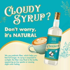 ChocZero coconut syrup bottle with label highlighting zero sugar