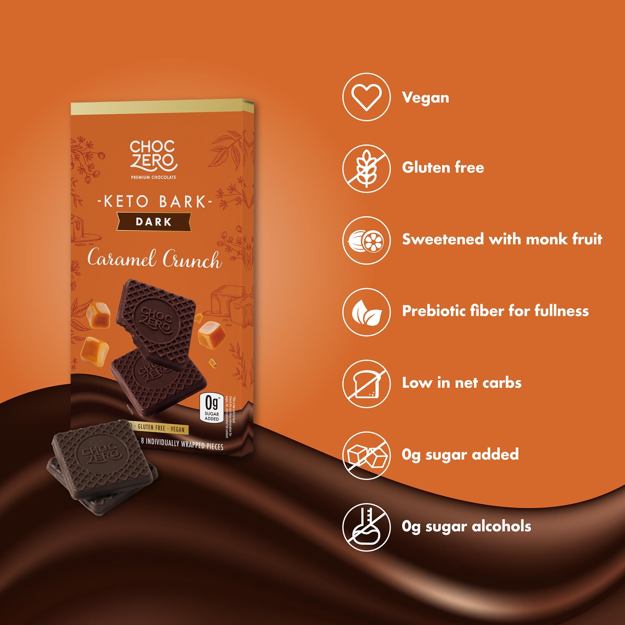 Serving plate shows a sugar-free, fiber-rich treat ready to enjoy.