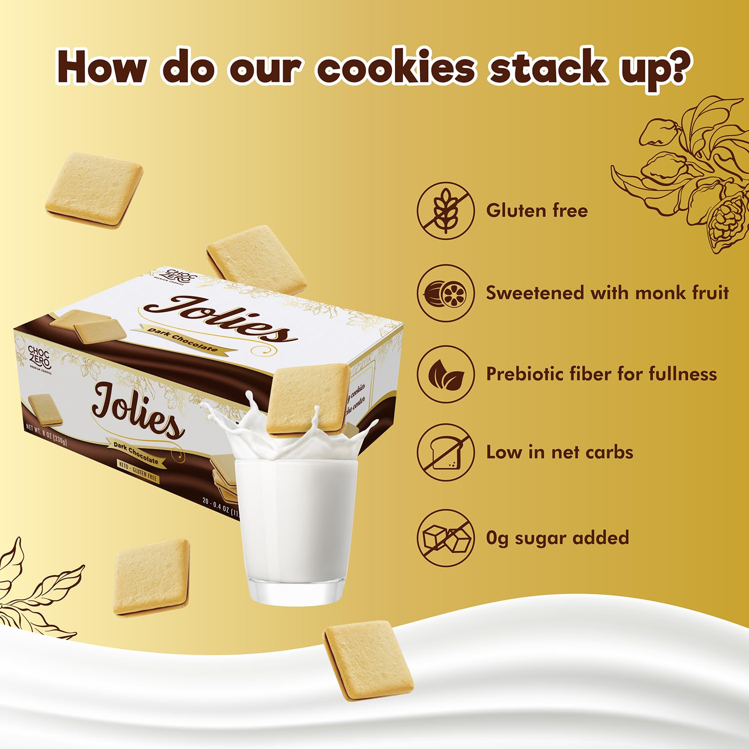 ChocZero Jolies individually wrapped cookies for easy lunch boxes and travel