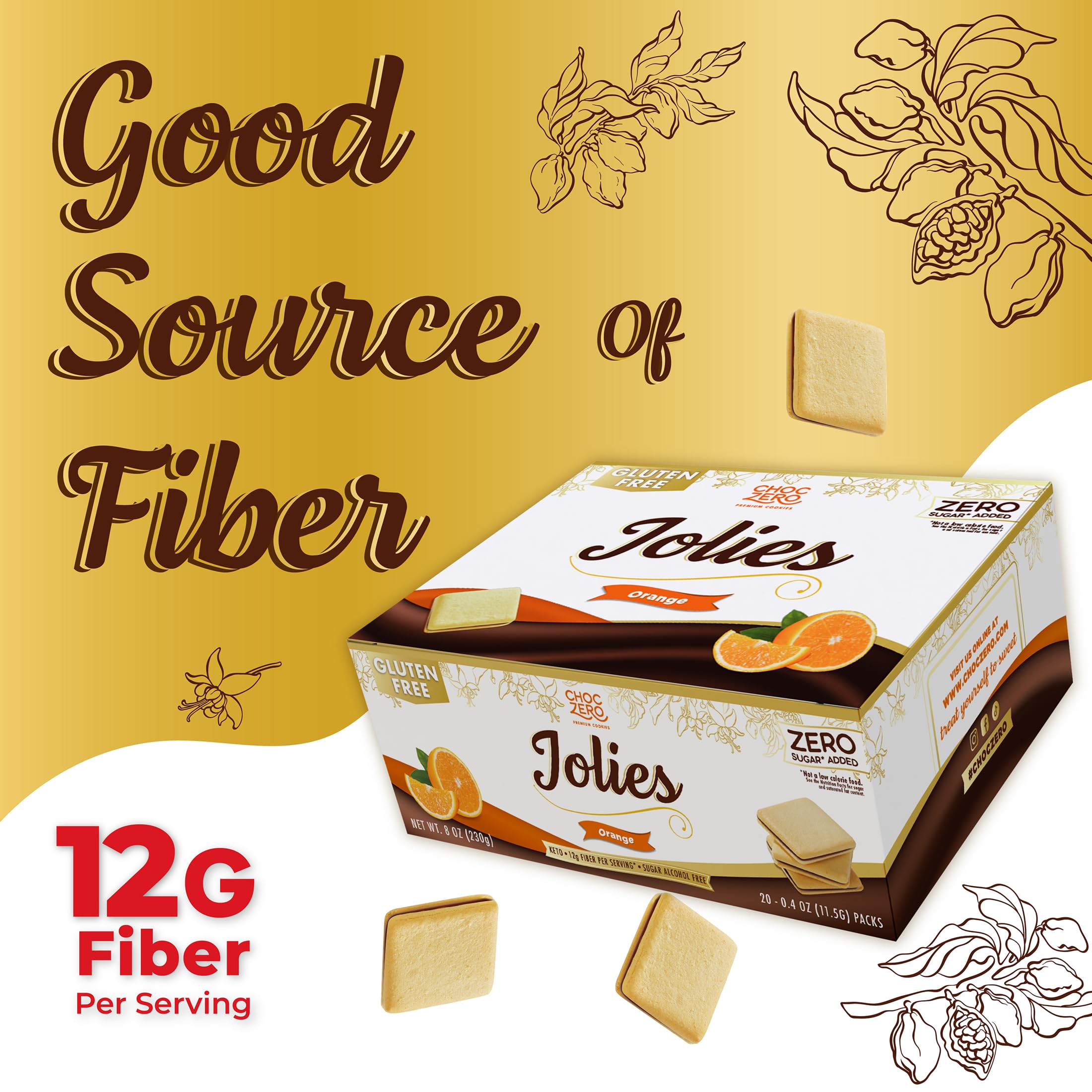 ChocZero Jolies cookies on a tea break, keto-friendly treat