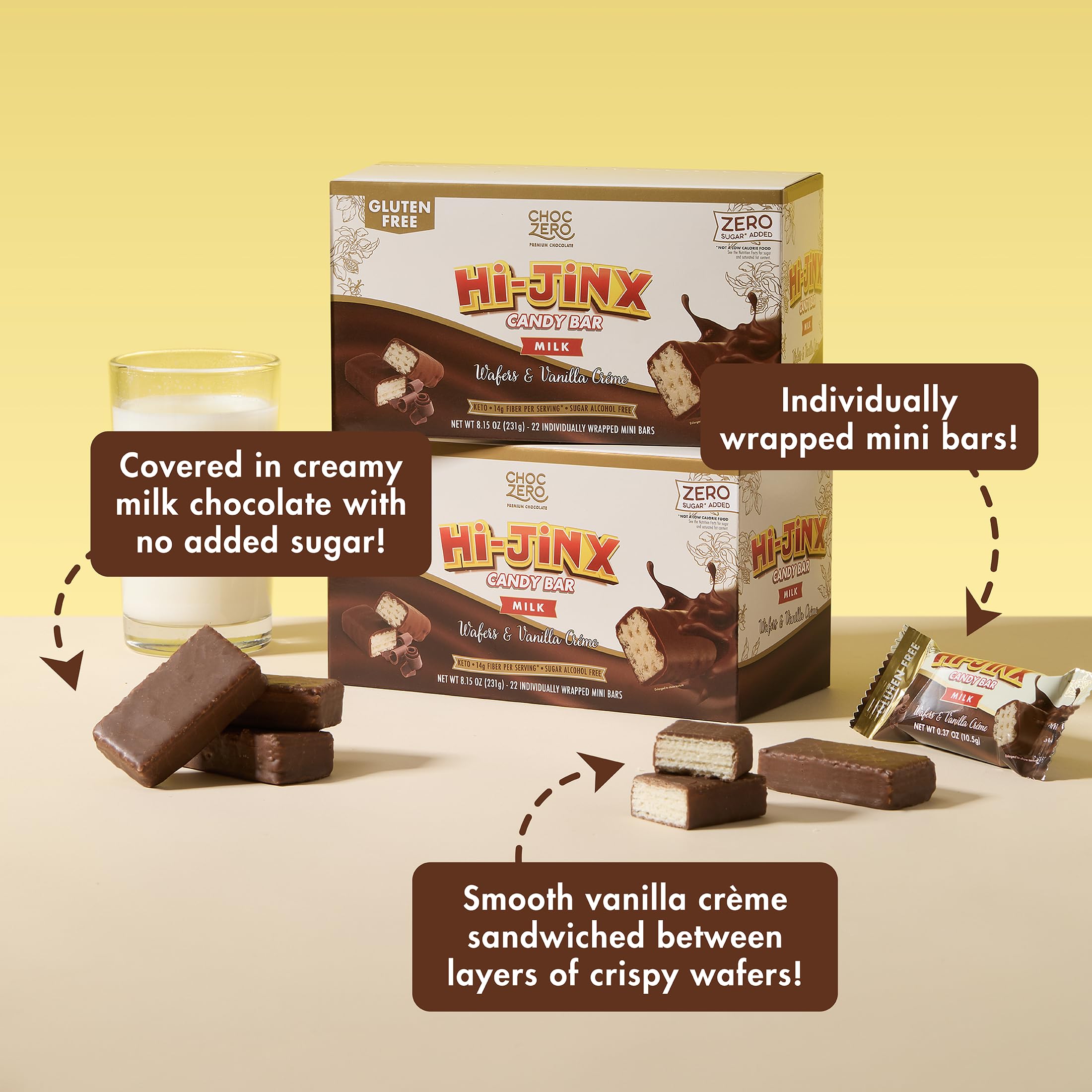 ChocZero Hi-Jinx box containing 22 minis for sharing or portion control