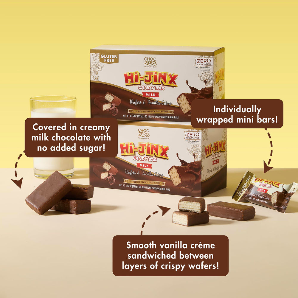 ChocZero Hi-Jinx box containing 22 minis for sharing or portion control