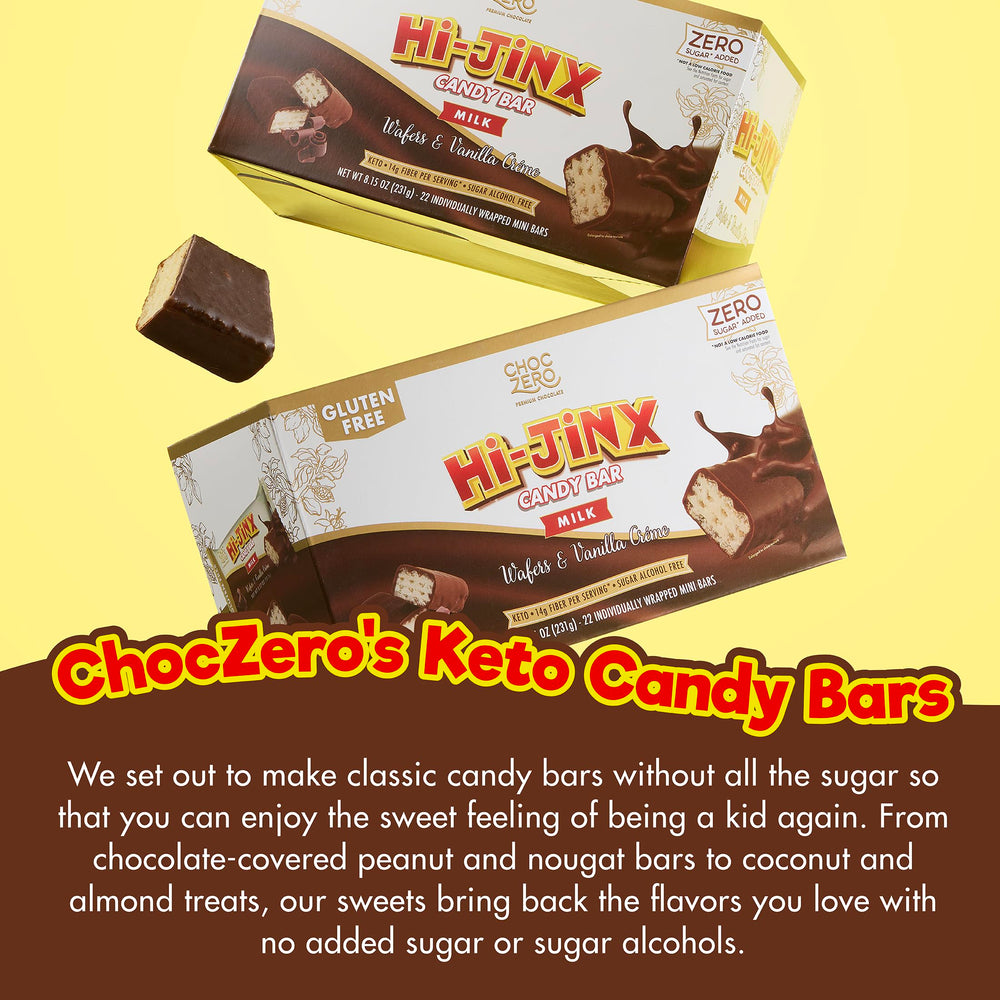 ChocZero Hi-Jinx individually wrapped minis for lunch boxes and on-the-go snacking